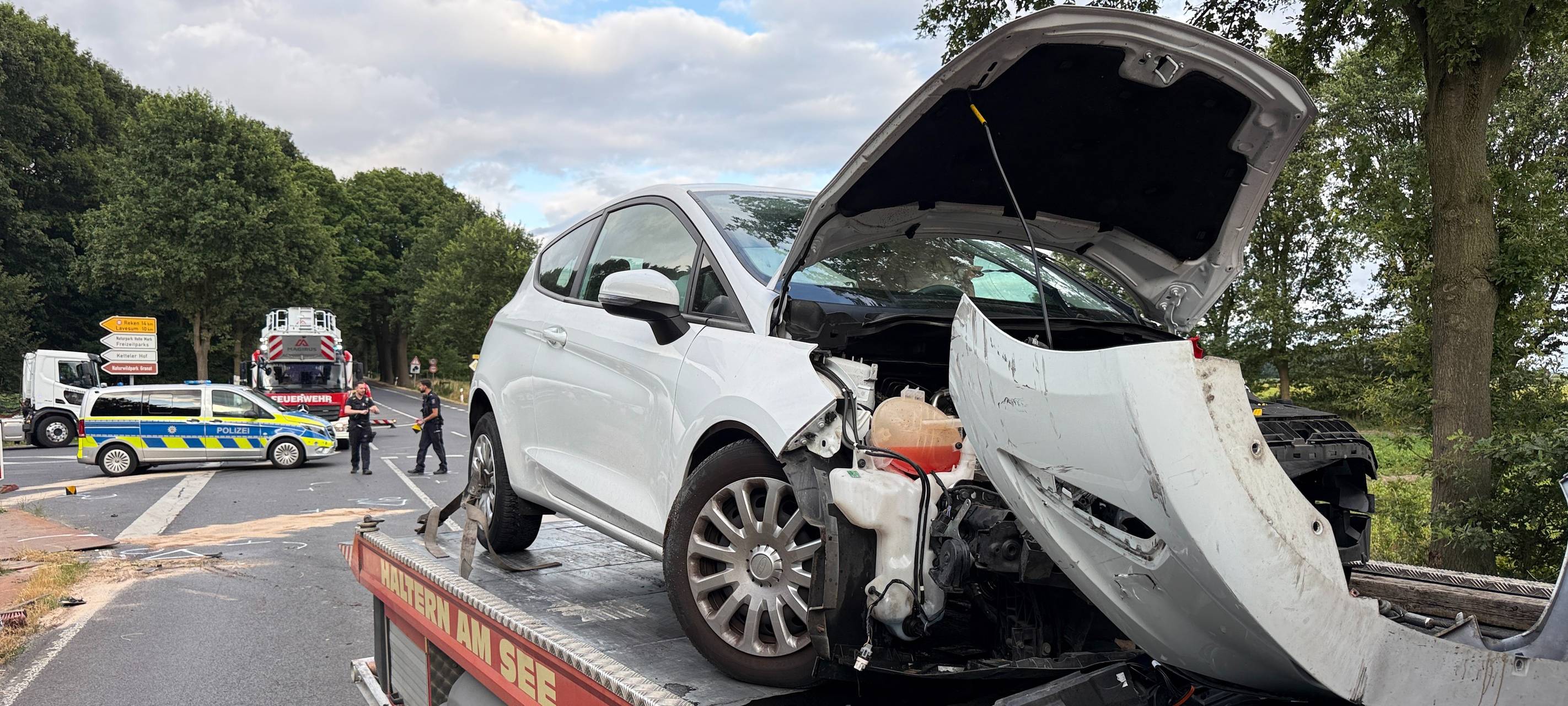 Wieder Unfall auf B58 in Haltern am See